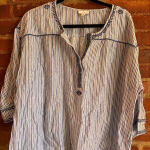 J. Jill Petite XL Cotton Top with Embroidery